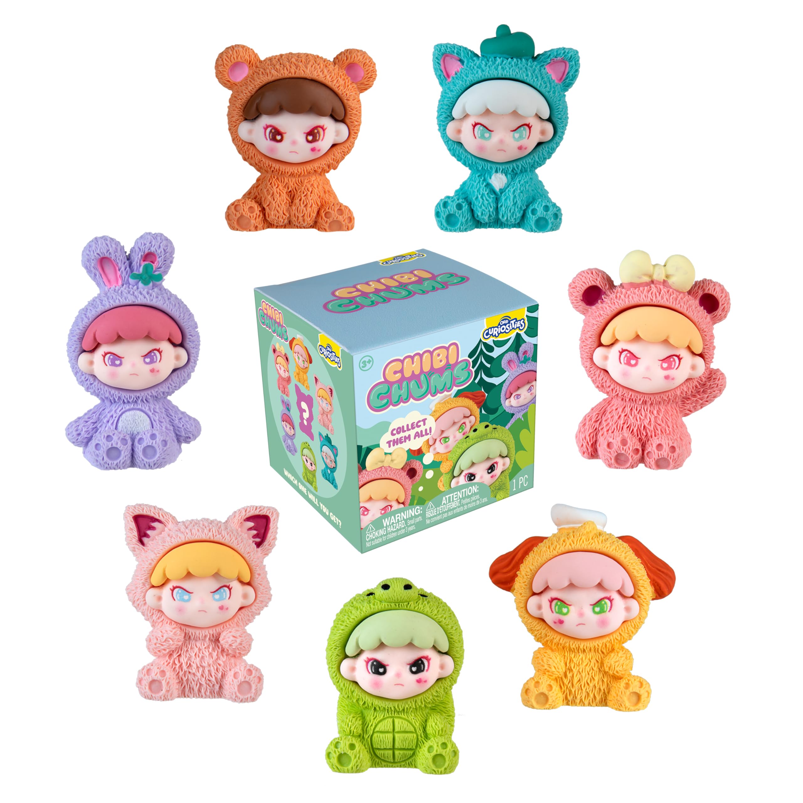 Amazon.com: ORB Chibi Chums Blind Box 3 Pack - Collectible Mini